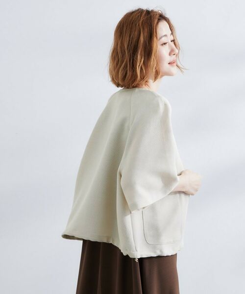 grove / グローブ ノーカラージャケット | 透け感と立体感で魅せる、大人の夏のメッシュワイドスリーブジャケット | 詳細11