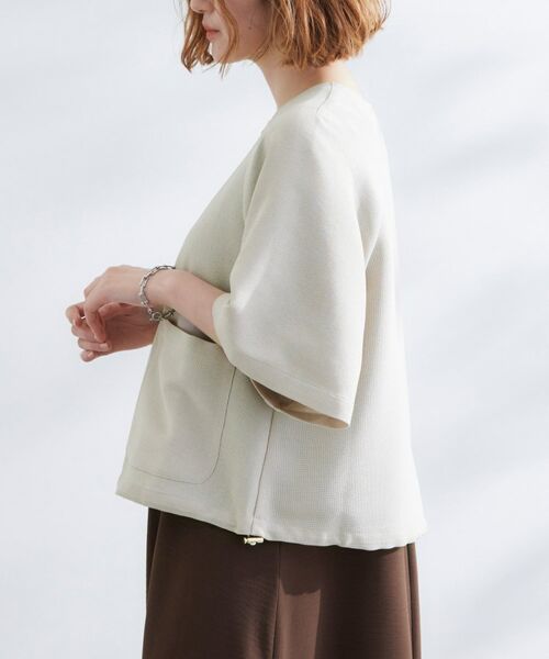 grove / グローブ ノーカラージャケット | 透け感と立体感で魅せる、大人の夏のメッシュワイドスリーブジャケット | 詳細15