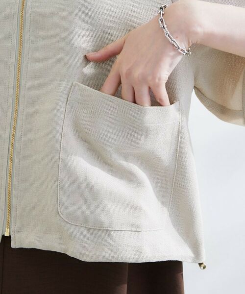 grove / グローブ ノーカラージャケット | 透け感と立体感で魅せる、大人の夏のメッシュワイドスリーブジャケット | 詳細19