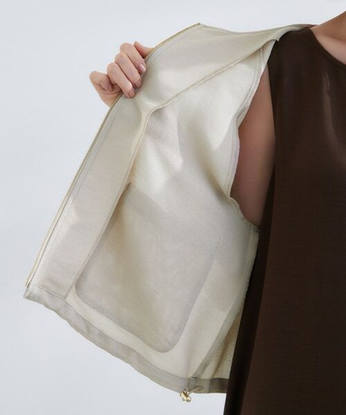 grove / グローブ ノーカラージャケット | 透け感と立体感で魅せる、大人の夏のメッシュワイドスリーブジャケット | 詳細21