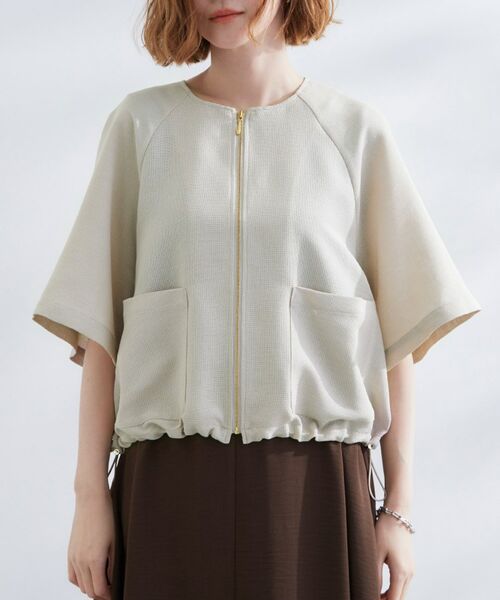 grove / グローブ ノーカラージャケット | 透け感と立体感で魅せる、大人の夏のメッシュワイドスリーブジャケット | 詳細23