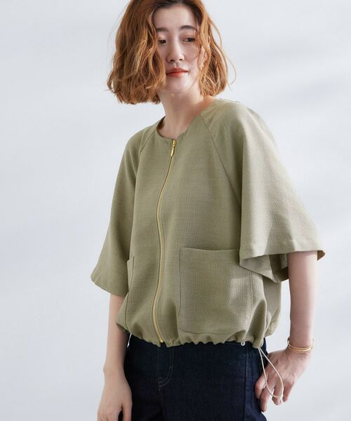 grove / グローブ ノーカラージャケット | 透け感と立体感で魅せる、大人の夏のメッシュワイドスリーブジャケット | 詳細6