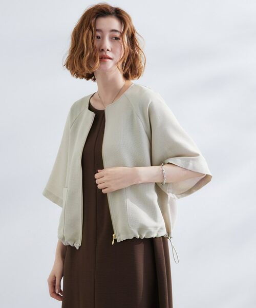 grove / グローブ ノーカラージャケット | 透け感と立体感で魅せる、大人の夏のメッシュワイドスリーブジャケット | 詳細9