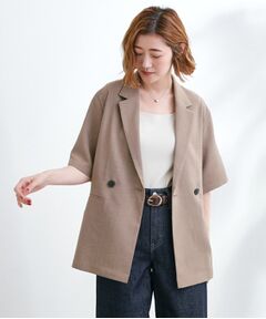 grove / グローブ テーラードジャケット | 軽やかに羽織れて、きちんと見え ハーフスリーブテーラードジャケット