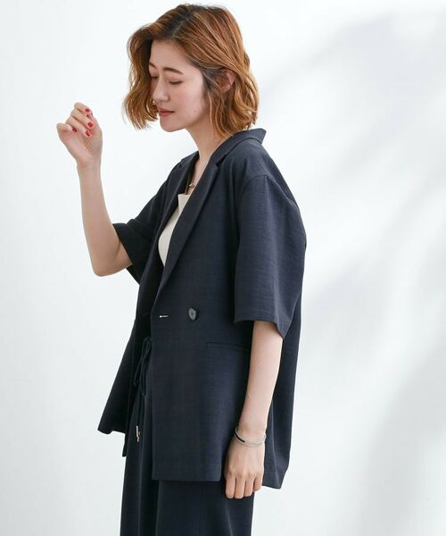 grove / グローブ テーラードジャケット | 軽やかに羽織れて、きちんと見え ハーフスリーブテーラードジャケット | 詳細12