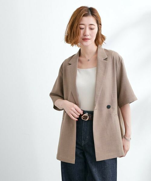 grove / グローブ テーラードジャケット | 軽やかに羽織れて、きちんと見え ハーフスリーブテーラードジャケット | 詳細6