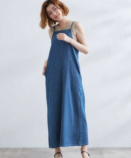 grove / グローブ ロング・マキシ丈ワンピース | 【Lee】DENIM CAMISOLE DRESS | 詳細1