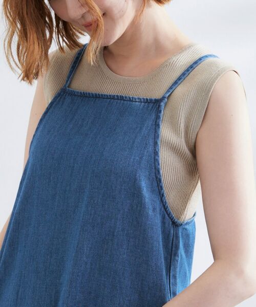 grove / グローブ ロング・マキシ丈ワンピース | 【Lee】DENIM CAMISOLE DRESS | 詳細14