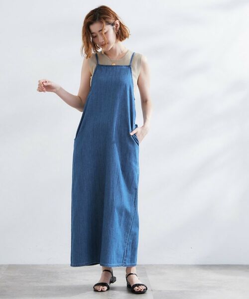 grove / グローブ ロング・マキシ丈ワンピース | 【Lee】DENIM CAMISOLE DRESS | 詳細3