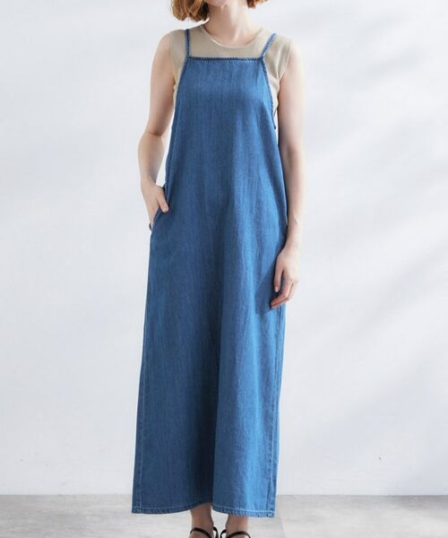 grove / グローブ ロング・マキシ丈ワンピース | 【Lee】DENIM CAMISOLE DRESS | 詳細9