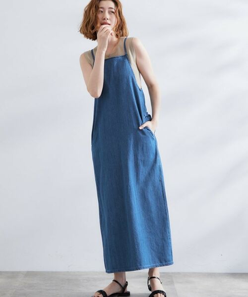 grove/グローブ 【Lee】DENIM CAMISOLE DRESS ブルー(093) 02 grove/グローブ 【Lee】DENIM CAMISOLE DRESS ブルー(093) 02