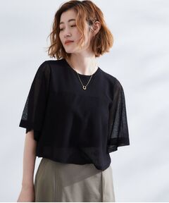 grove / グローブ ニット・セーター | シアーな軽やかさフロントシアーフレアニット