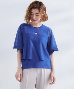 grove / グローブ ニット・セーター | シアーな軽やかさフロントシアーフレアニット