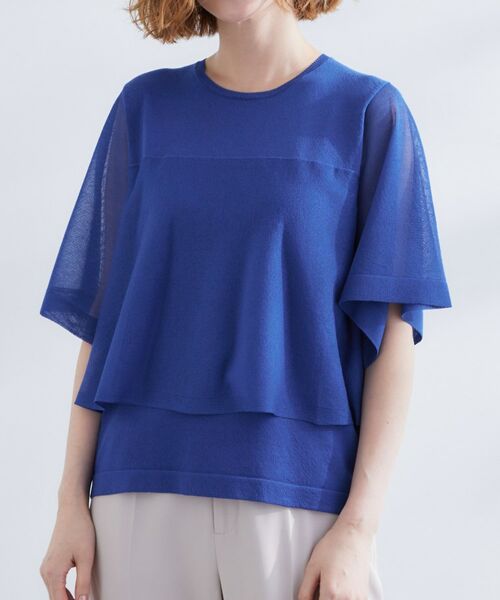 grove / グローブ ニット・セーター | シアーな軽やかさフロントシアーフレアニット | 詳細14