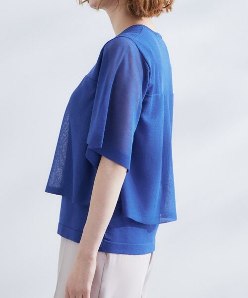 grove / グローブ ニット・セーター | シアーな軽やかさフロントシアーフレアニット | 詳細15