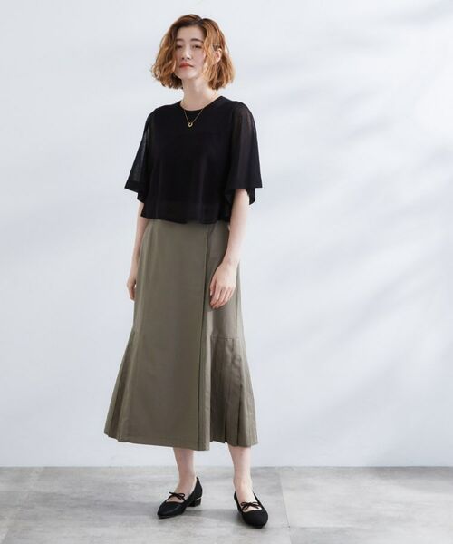 grove / グローブ ニット・セーター | シアーな軽やかさフロントシアーフレアニット | 詳細3