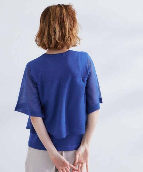 grove / グローブ ニット・セーター | シアーな軽やかさフロントシアーフレアニット | 詳細7