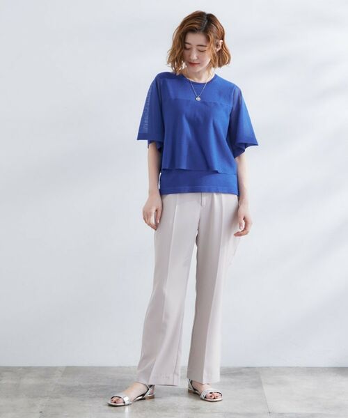 grove / グローブ ニット・セーター | シアーな軽やかさフロントシアーフレアニット | 詳細8