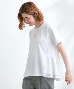 grove / グローブ Tシャツ | 【UV・冷感】布帛使いフレアーTシャツ