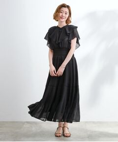 grove / グローブ ロング・マキシ丈ワンピース | 夏の主役シフォンプリントプリーツワンピース