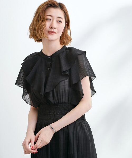 grove / グローブ ロング・マキシ丈ワンピース | 夏の主役シフォンプリントプリーツワンピース | 詳細13