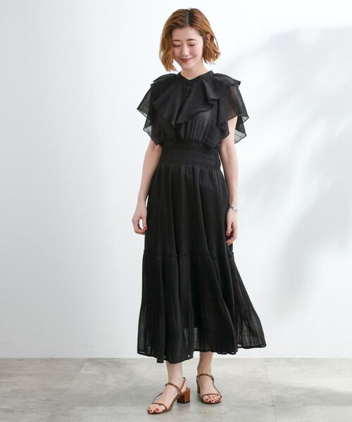 grove / グローブ ロング・マキシ丈ワンピース | 夏の主役シフォンプリントプリーツワンピース | 詳細14