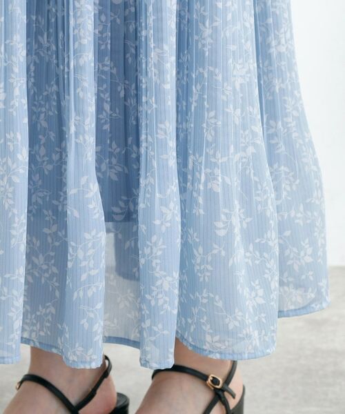 grove / グローブ ロング・マキシ丈ワンピース | 夏の主役シフォンプリントプリーツワンピース | 詳細22