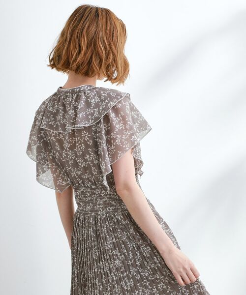 grove / グローブ ロング・マキシ丈ワンピース | 夏の主役シフォンプリントプリーツワンピース | 詳細6