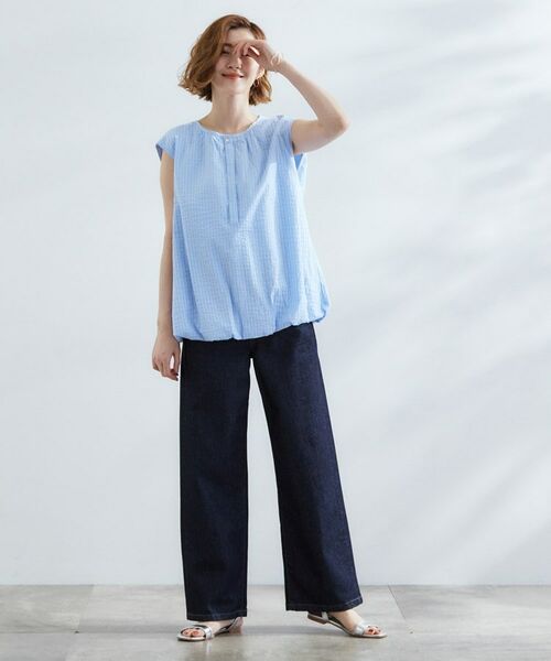 grove / グローブ シャツ・ブラウス | 裾のボリュームが今年気分 ストライプバルーンブラウス | 詳細10