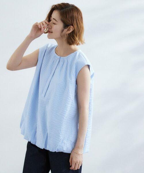 grove / グローブ シャツ・ブラウス | 裾のボリュームが今年気分 ストライプバルーンブラウス | 詳細9