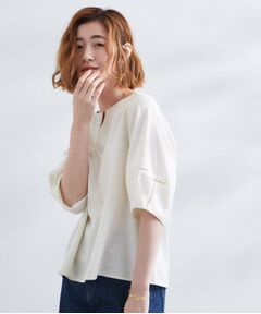 grove / グローブ シャツ・ブラウス | お洒落に決まる 麻調袖コンシャスブラウス