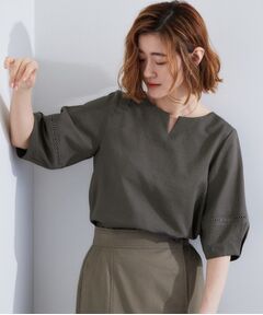 grove / グローブ シャツ・ブラウス | お洒落に決まる 麻調袖コンシャスブラウス
