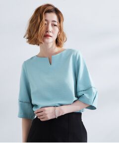 grove / グローブ シャツ・ブラウス | お洒落に決まる 麻調袖コンシャスブラウス