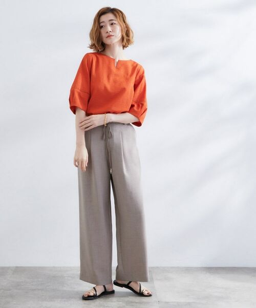 grove / グローブ シャツ・ブラウス | お洒落に決まる 麻調袖コンシャスブラウス | 詳細11