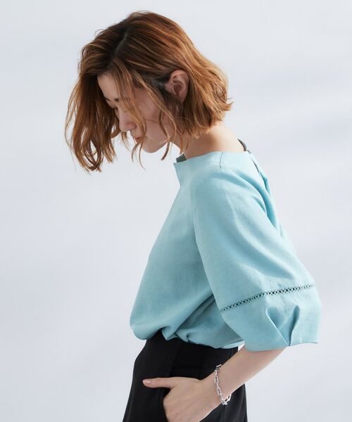 grove / グローブ シャツ・ブラウス | お洒落に決まる 麻調袖コンシャスブラウス | 詳細13