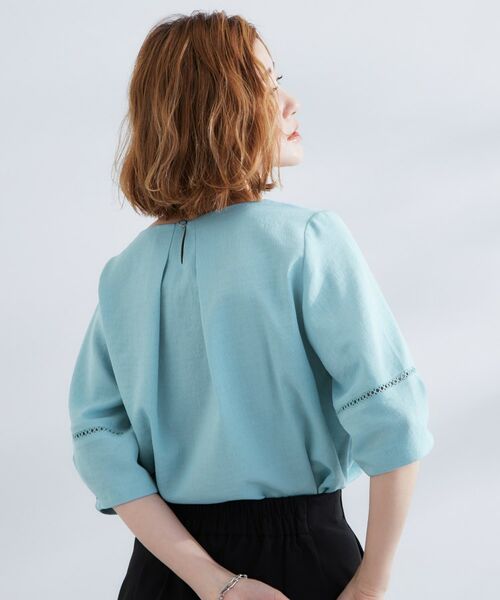 grove / グローブ シャツ・ブラウス | お洒落に決まる 麻調袖コンシャスブラウス | 詳細14