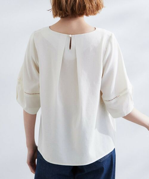 grove / グローブ シャツ・ブラウス | お洒落に決まる 麻調袖コンシャスブラウス | 詳細19