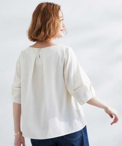 grove / グローブ シャツ・ブラウス | お洒落に決まる 麻調袖コンシャスブラウス | 詳細2