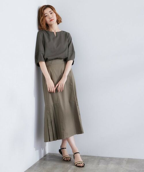 grove / グローブ シャツ・ブラウス | お洒落に決まる 麻調袖コンシャスブラウス | 詳細7