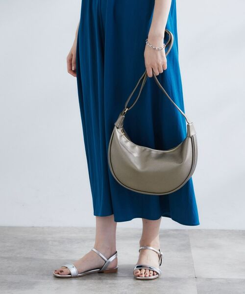 grove / グローブ ショルダーバッグ | アソート変形ムーンショルダー(ブラックシルバー(009))