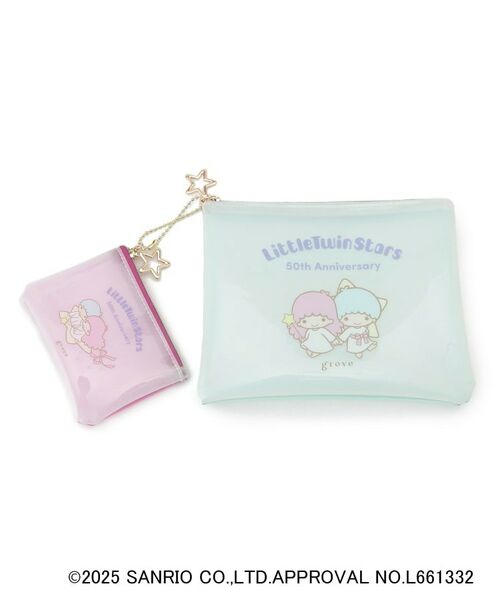 grove / グローブ ポーチ | Kiki&LalaコラボPVCセットポーチ(サックスブルー(090))