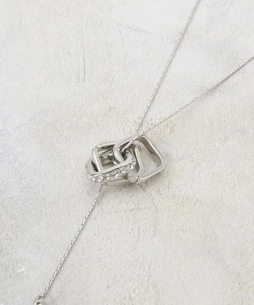 grove / グローブ ネックレス・ペンダント・チョーカー | スクエアビジューリングネックレス | 詳細4