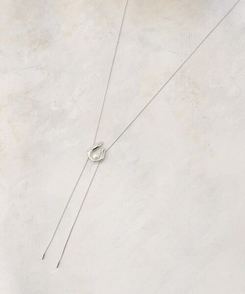 grove / グローブ ネックレス・ペンダント・チョーカー | U字メタルパール調スライドネックレス | 詳細1