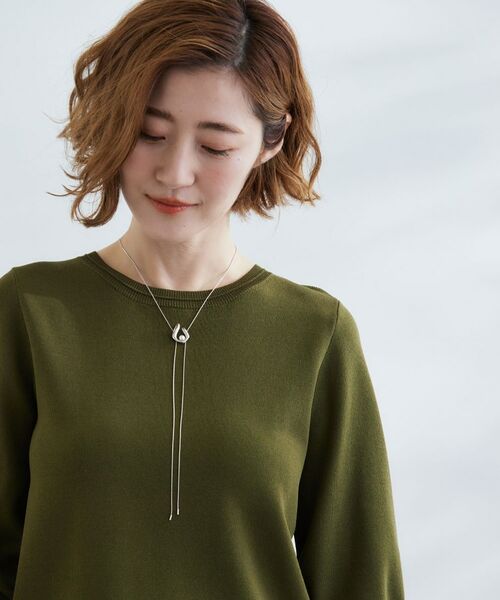 grove / グローブ ネックレス・ペンダント・チョーカー | U字メタルパール調スライドネックレス | 詳細7