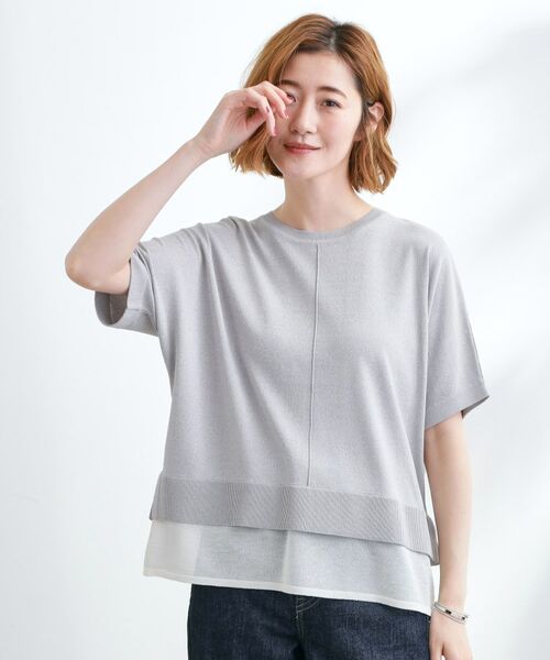 grove / グローブ ニット・セーター | 【夏に嬉しい機能付き】やわらかドライタッチレイヤードライクニット | 詳細2