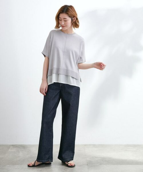 grove / グローブ ニット・セーター | 【夏に嬉しい機能付き】やわらかドライタッチレイヤードライクニット | 詳細3