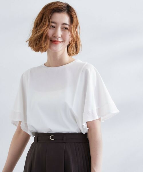 grove / グローブ Tシャツ | 【UVカット/二の腕カバー】1枚で着映えするフレアスリーブデザイン | 詳細1