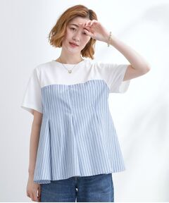 grove / グローブ Tシャツ | 贅沢フレアーが高見え ドッキングビスチェT