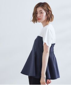 grove / グローブ Tシャツ | 贅沢フレアーが高見え ドッキングビスチェT