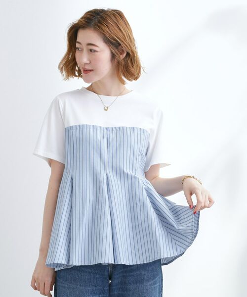 grove / グローブ Tシャツ | 贅沢フレアーが高見え ドッキングビスチェT | 詳細1